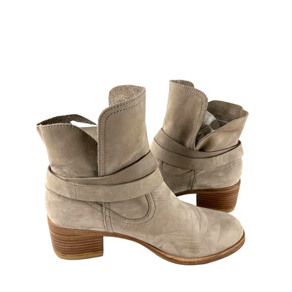 UGG Elora Sahara Grey Suede Leather Ankle Boots, Women's Size 10 - Picture 4 of 16